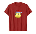 Golden Yellow Soccer Ball Santa Hat T-Shirt - Streetwear Style Unisex