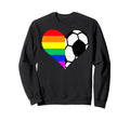 Soccer Lgbt Pride Month Rainbow Sweatshirt - Aesthetic Graphic Unisex