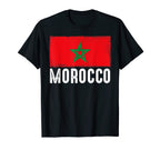 Morocco Flag Football Fan Soccer Team T-Shirt - Custom Art Print Unisex