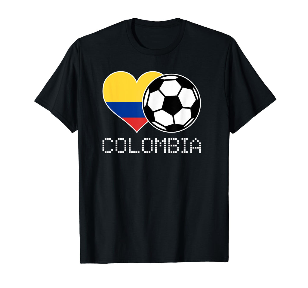 Colombia Soccer Colombian Flag Love T-Shirt - Minimalist Print Men Women