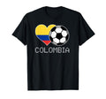 Colombia Soccer Colombian Flag Love T-Shirt - Minimalist Print Men Women