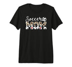 Soccer Mom Soccer Player Mama Leopard T-Shirt - Graphic Print Unisex