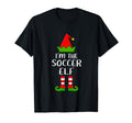 Matching Family Group Im Soccer Elf T-Shirt - Minimalist Print Men Women