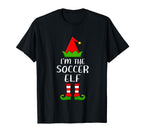 Matching Family Group Im Soccer Elf T-Shirt - Minimalist Print Men Women