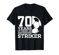Soccer 70 Years Awesome Soccer Striker T-Shirt - Trendy Graphic Men Women