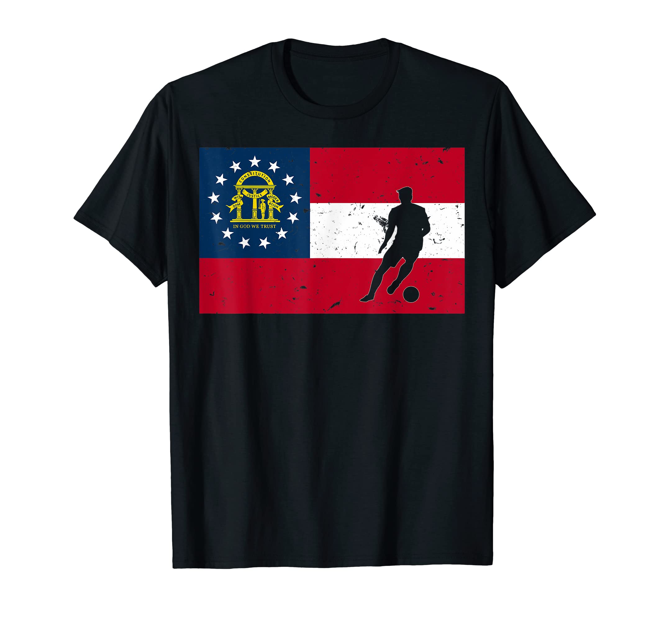 Soccer Sports Soccer Player Georgia Flag T-Shirt - Streetwear Style Unisex