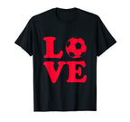 Love Soccer I Love Soccer Sport Player T-Shirt - Graphic Print Men Women