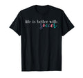Life Is Better Soccer Soccer Mom T-Shirt - Casual Everyday Wear Men Women