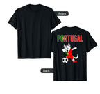 Dabbing Husky Portugal Soccer Fans T-Shirt - Aesthetic Graphic for Adults