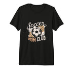 Soccer Mom Club Leopard Bow Mama T-Shirt - Fun Novelty Design for Adults