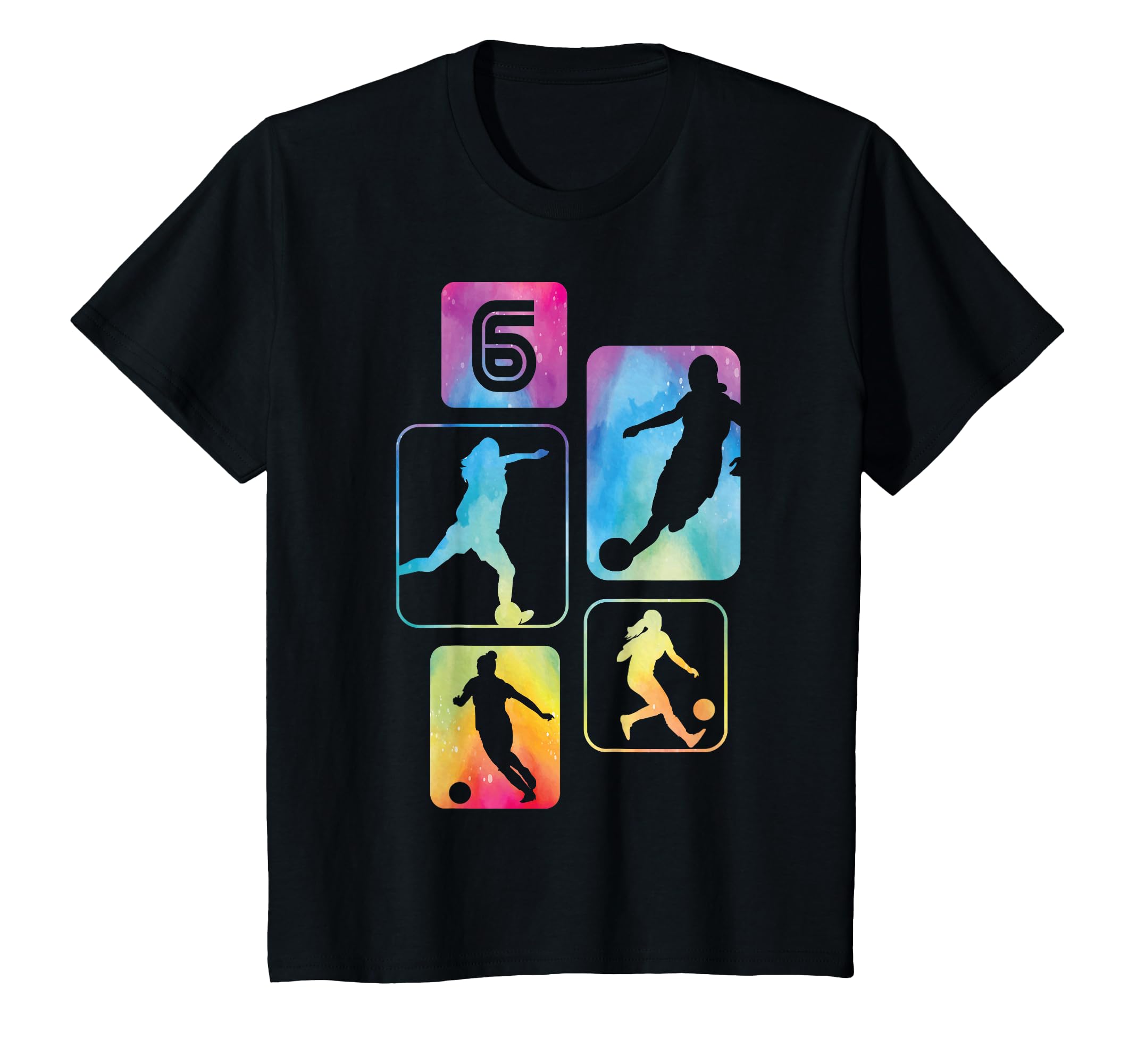 6Th Birthday Soccer Player Football 6 T-Shirt - Unique Graphic Unisex