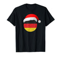 Germany Soccer Santa Hat German Flag T-Shirt - Minimalist Print for Adults