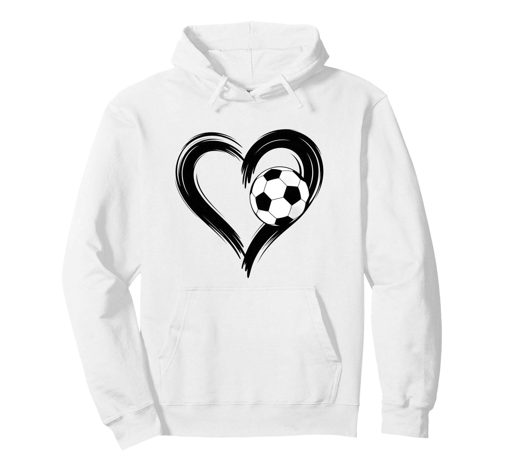 Soccer Love Heart Fans And Players Hoodie - Graphic Print for Adults