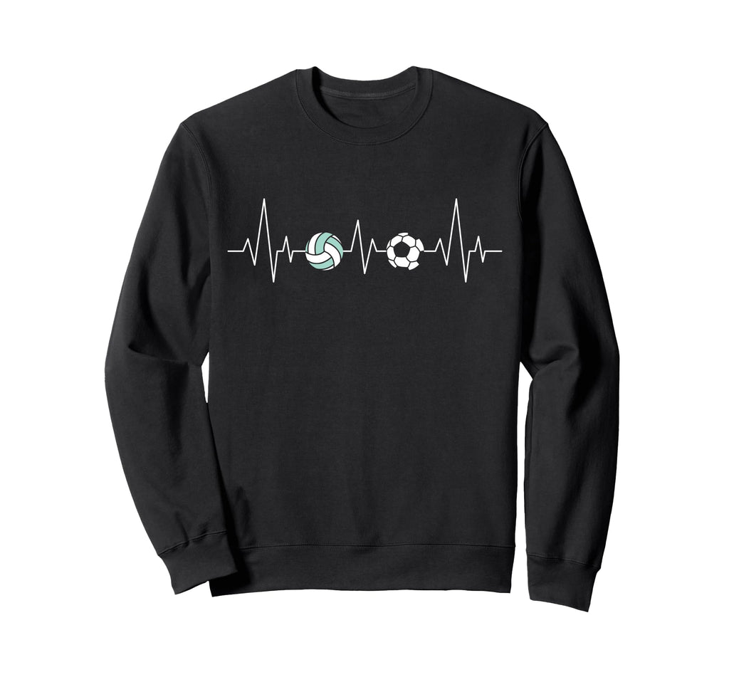 Soccer Volleyball Heartbeat Funny Sweatshirt - Custom Art Print Men Women