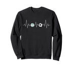 Soccer Volleyball Heartbeat Funny Sweatshirt - Custom Art Print Men Women