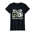 Peace Love Soccer Lover Cow Soccer T-Shirt - Minimalist Print Men Women