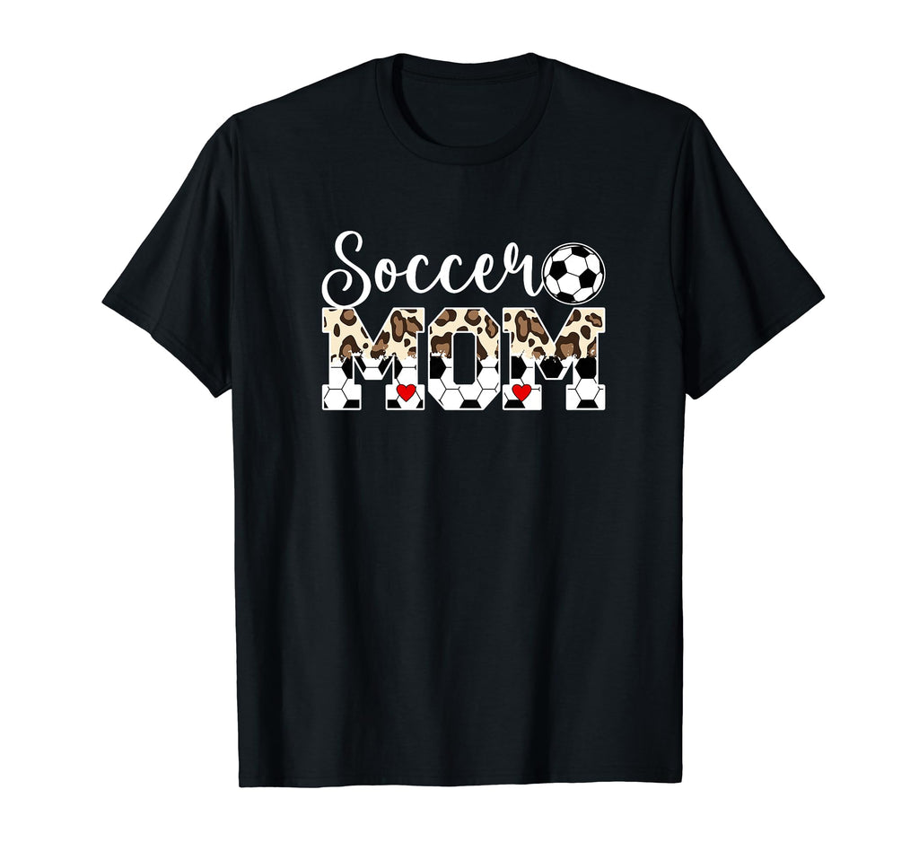 Soccer Mom Soccer Player Mama Leopard T-Shirt - Streetwear Style Men Women
