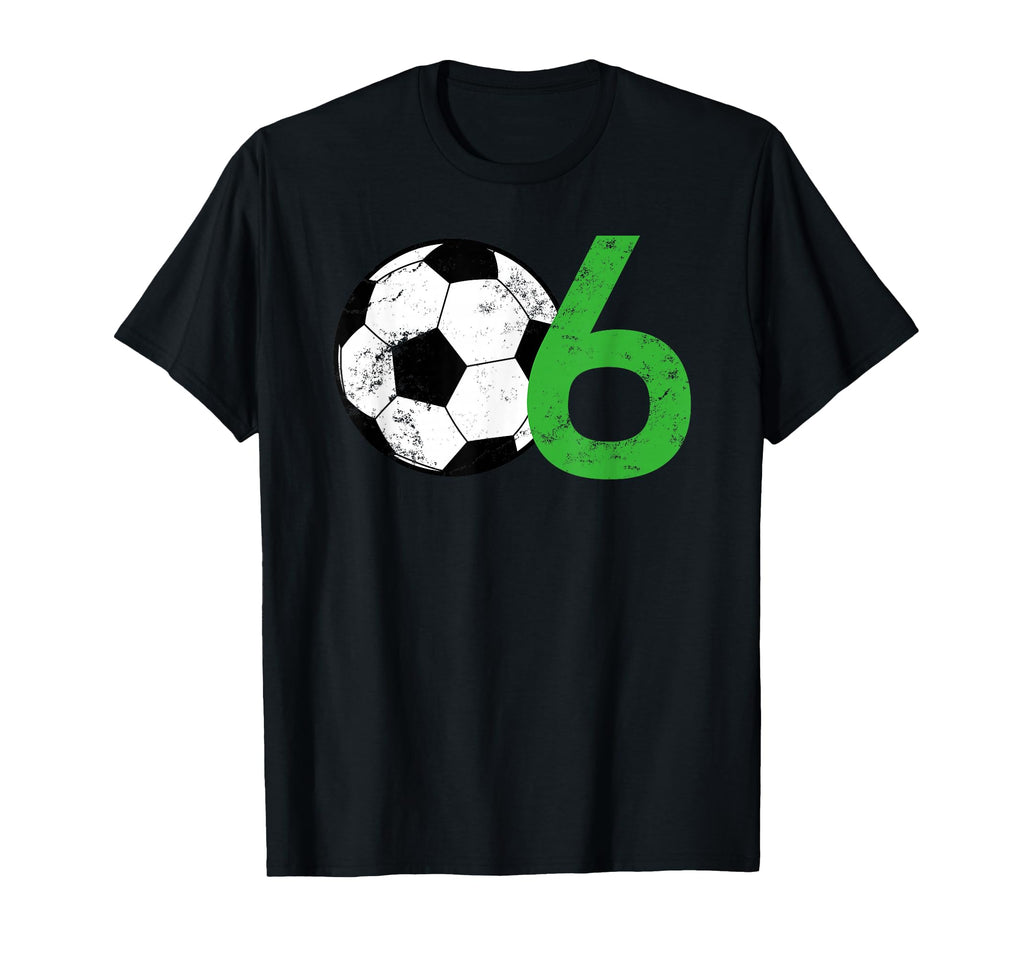 6Th Birthday Soccer 6 Years Old Soccer T-Shirt - Unique Graphic for Adults