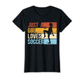 Just Who Loves Soccer Funny Sport T-Shirt - Custom Art Print Men Women