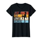 Just Who Loves Soccer Funny Sport T-Shirt - Custom Art Print Men Women
