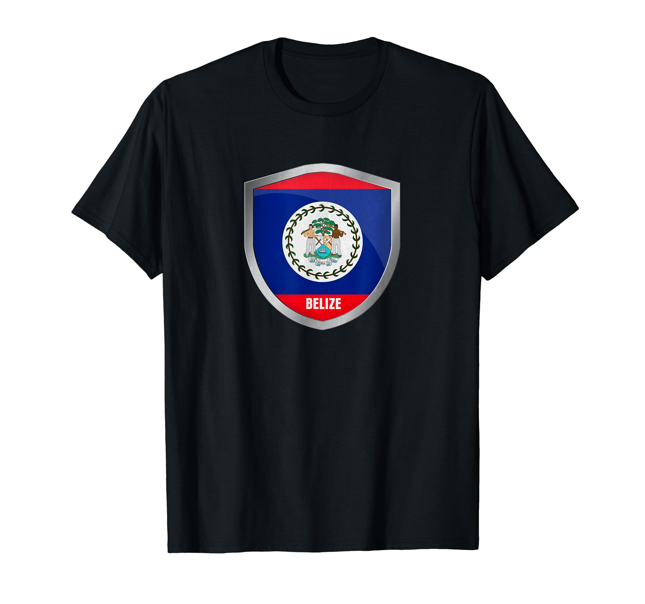 Belize Flag Badge Soccer Fans Jersey T-Shirt - Unique Graphic Men Women