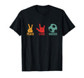 Peace Love Soccer Football Teen T-Shirt - Casual Everyday Wear for Adults