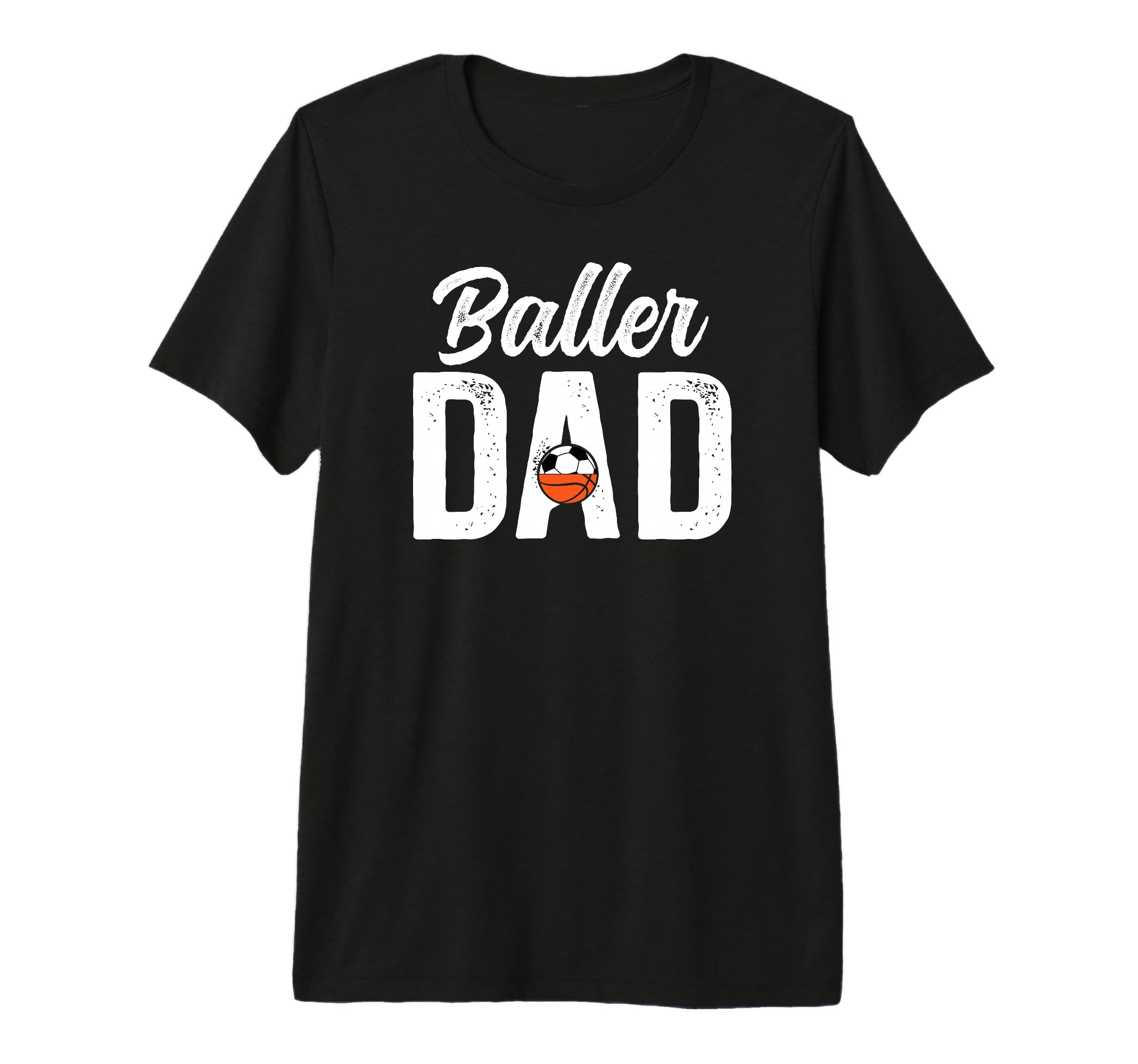 Mens Baller Dad Proud Soccer Basketball Dad T-Shirt - Graphic Print Unisex