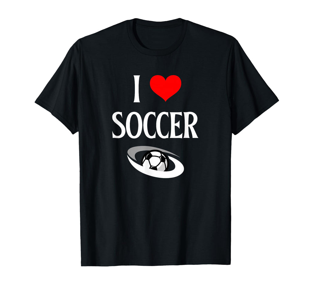 I Love Soccer I Heart Soccer Funny T-Shirt - Minimalist Print Men Women