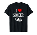 I Love Soccer I Heart Soccer Funny T-Shirt - Minimalist Print Men Women