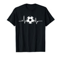 Soccer Heartbeat Love Soccer Ball T-Shirt - Unique Graphic for Adults