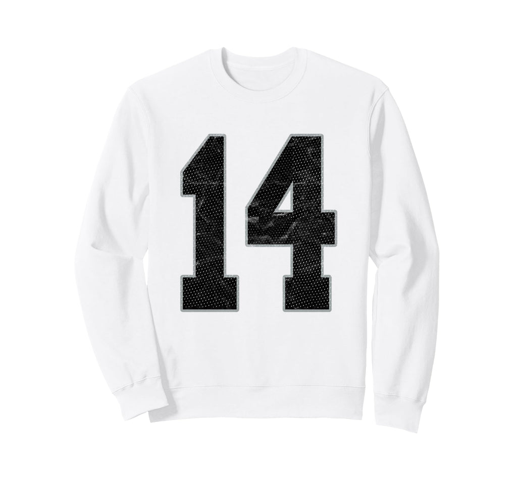 Number 14 Numbered Uniform Sweatshirt - Fun Novelty Design Men Women