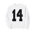 Number 14 Numbered Uniform Sweatshirt - Fun Novelty Design Men Women