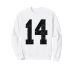 Number 14 Numbered Uniform Sweatshirt - Fun Novelty Design Men Women