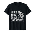 Lifes About Goals And Assists T-Shirt - Graphic Print for Adults