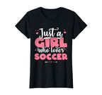 Just Who Loves Soccer Football Player T-Shirt - Minimalist Print Men Women