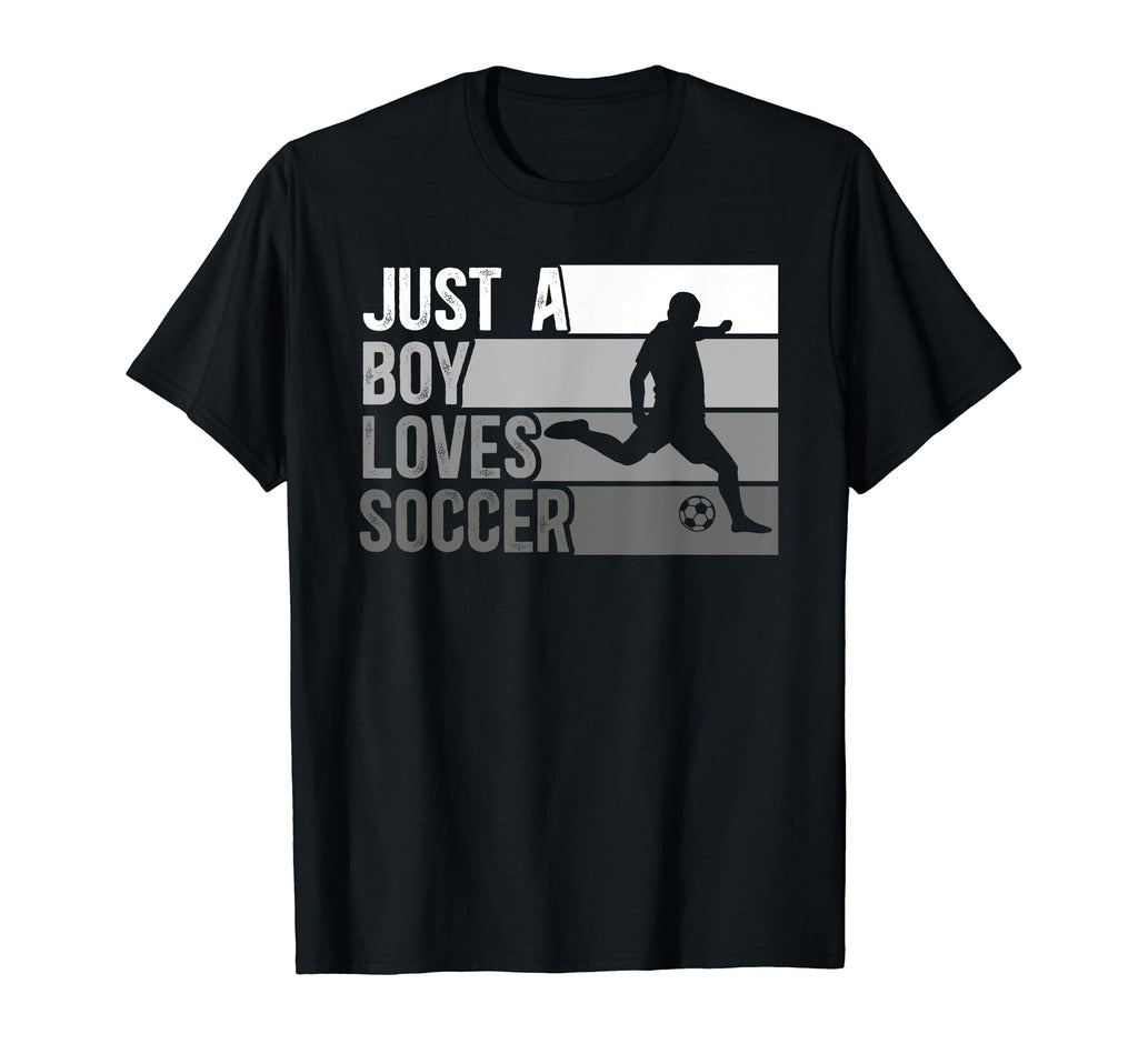 Funny Just Who Loves Soccer T-Shirt - Casual Everyday Wear for Adults