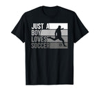 Funny Just Who Loves Soccer T-Shirt - Casual Everyday Wear for Adults