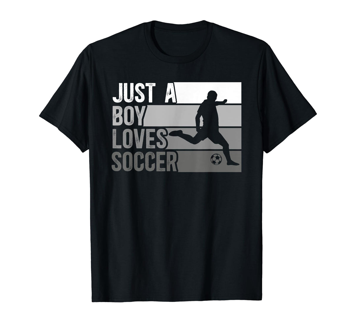 Funny Just Who Loves Soccer T-Shirt - Casual Everyday Wear for Adults