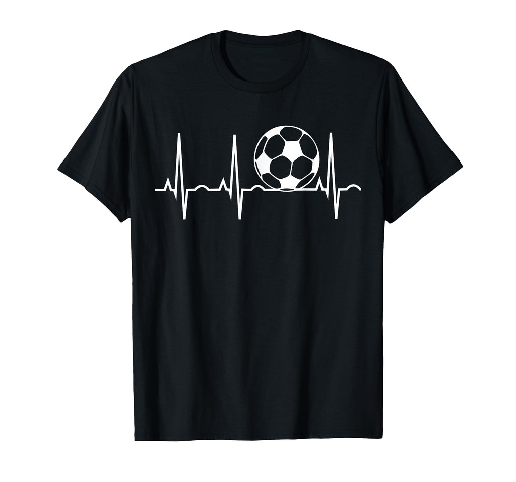Soccer Heartbeat Soccer Ball Heartbeat T-Shirt - Graphic Print for Adults