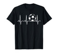 Soccer Heartbeat Soccer Ball Heartbeat T-Shirt - Graphic Print for Adults