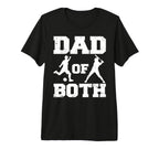Mens Dad Both Funny Soccer Baseball Dad T-Shirt - Graphic Print for Adults