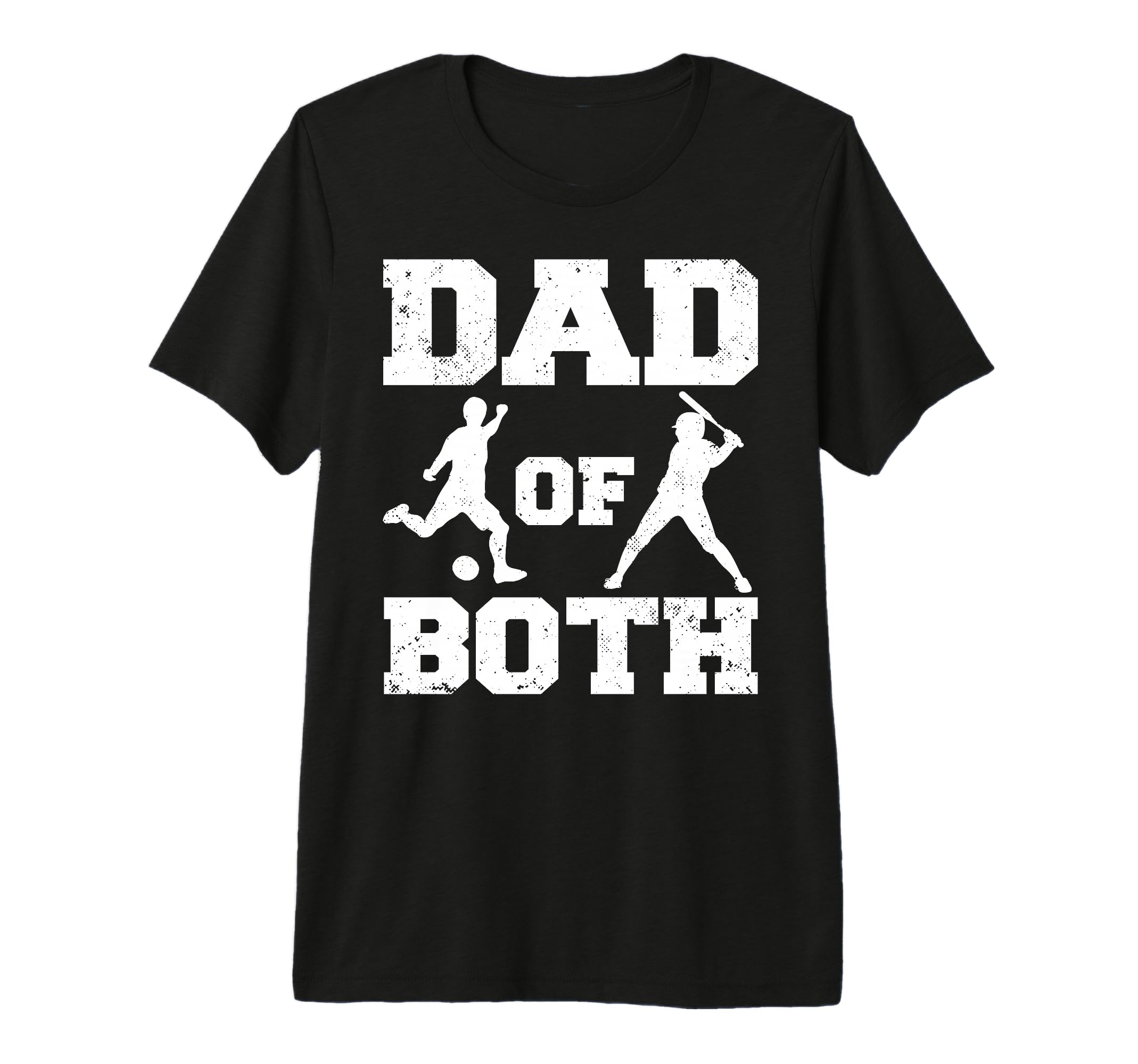 Mens Dad Both Funny Soccer Baseball Dad T-Shirt - Graphic Print for Adults