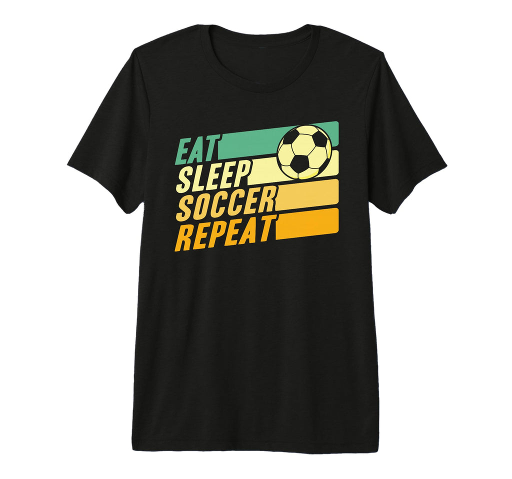 Eat Sleep Soccer Repeat Football Soccer T-Shirt - Aesthetic Graphic Unisex