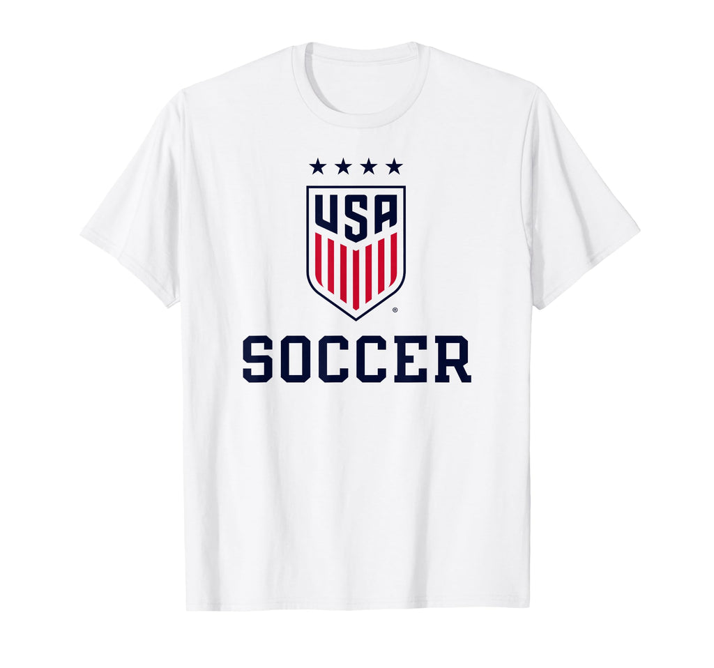United States Soccer Icon White T-Shirt - Fun Novelty Design for Adults