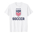 United States Soccer Icon White T-Shirt - Fun Novelty Design for Adults