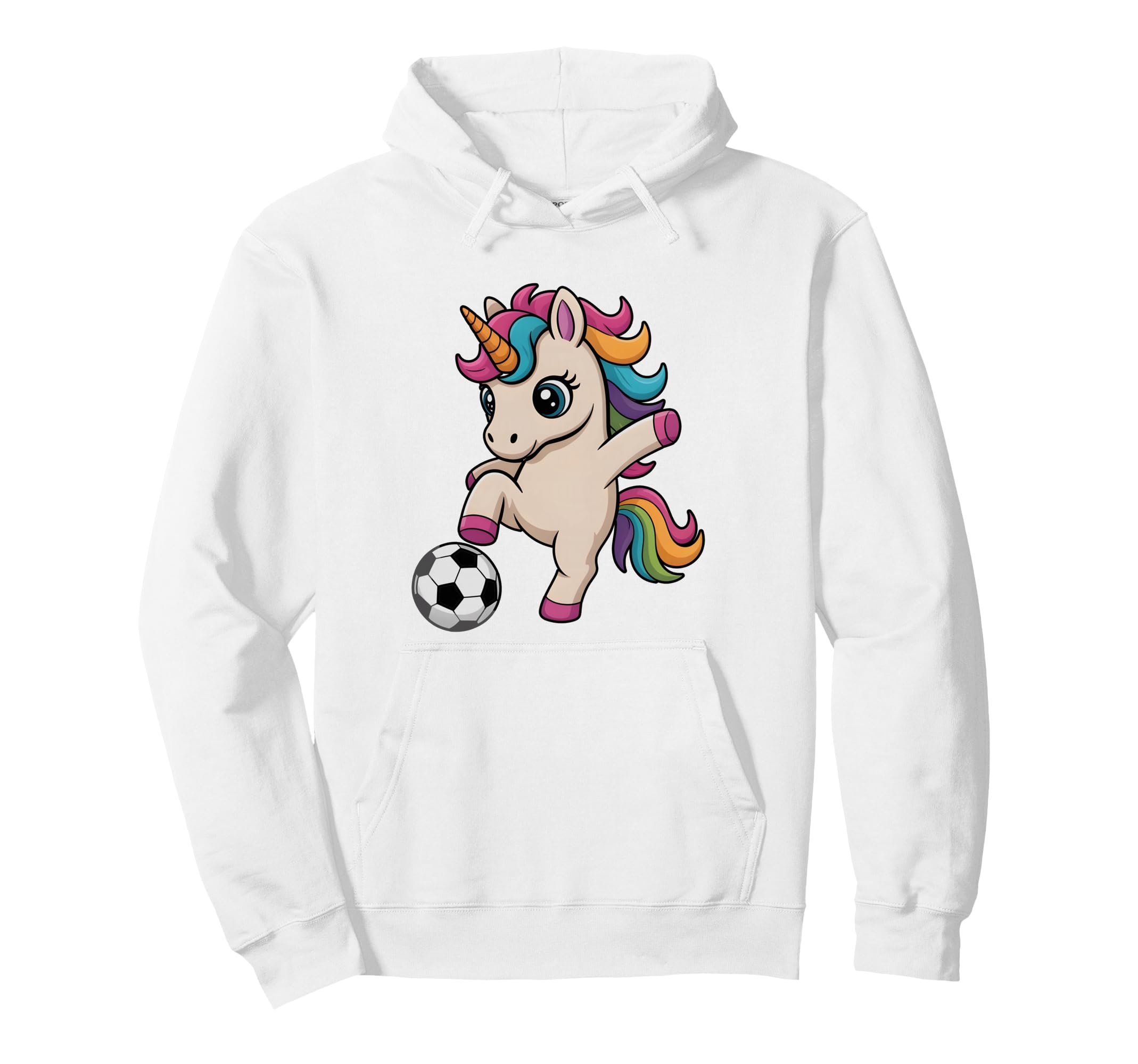 Unicorn Soccer Just Who Loves Kickin Hoodie - Trendy Graphic Men Women