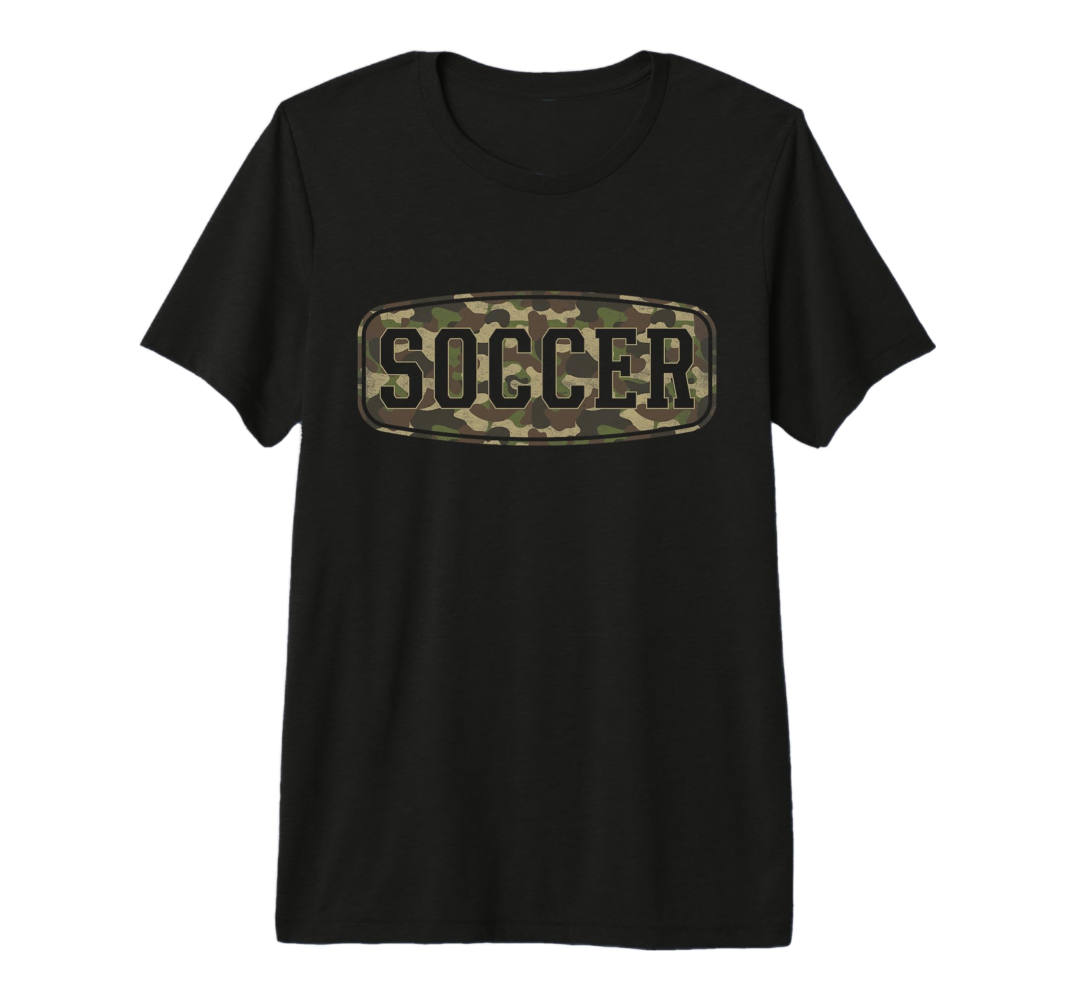 Camo Soccer Camourflage Badge Player T-Shirt - Minimalist Print Men Women