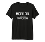 Football Midfielder Engine Team Tri Blend T-Shirt - Trendy Graphic Unisex