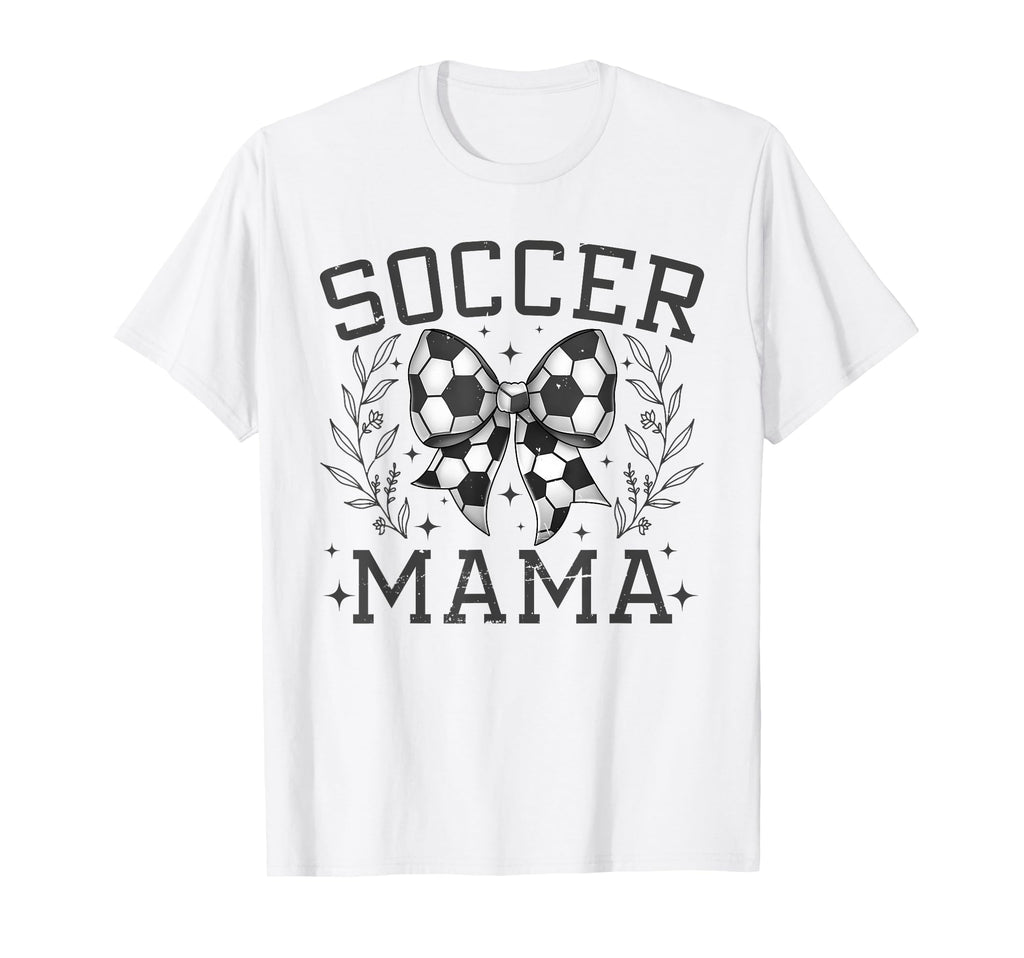 Coquette Bow Soccer Mama Game Day T-Shirt - Streetwear Style for Adults