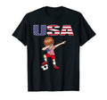 Dabbing Soccer America Soccer Fans T-Shirt - Unique Graphic Men Women